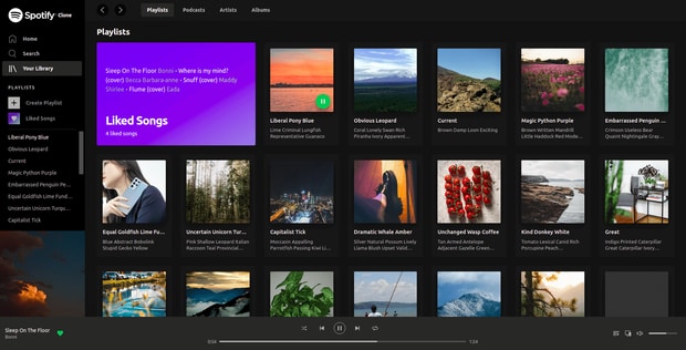 Spotify Clone - by rslana.dev